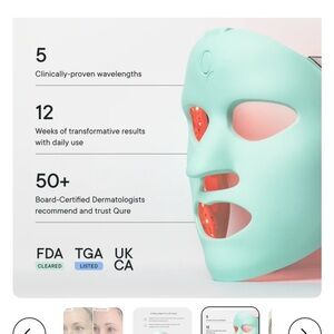 Qure LED Light Therapy Mask NWT